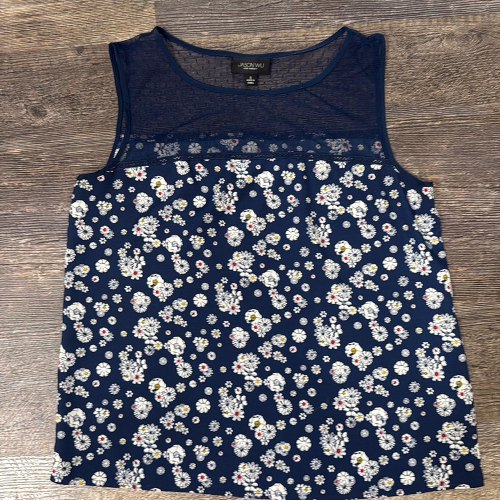 RARE Jason Wu for Target floral and sheer tank size Small.